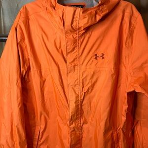 Under Armour Men's Orange Storm3 -waterproof rain jacket